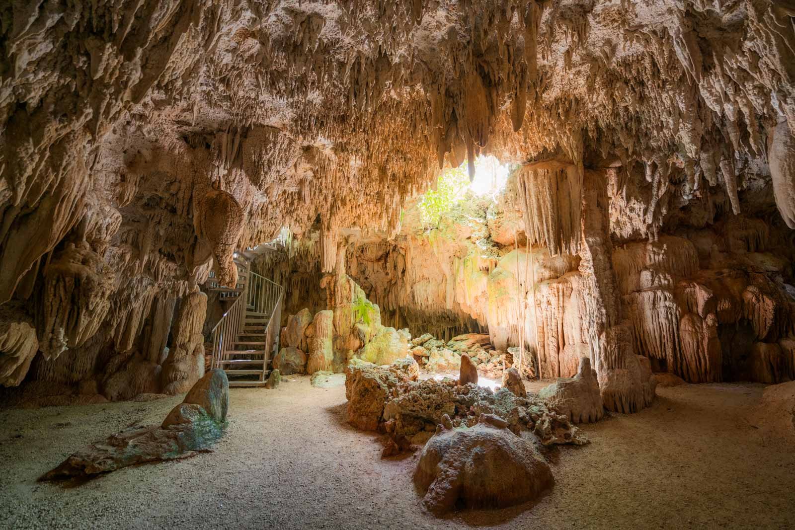 Visitors exploring the Cayman Crystal Caves on the North Side