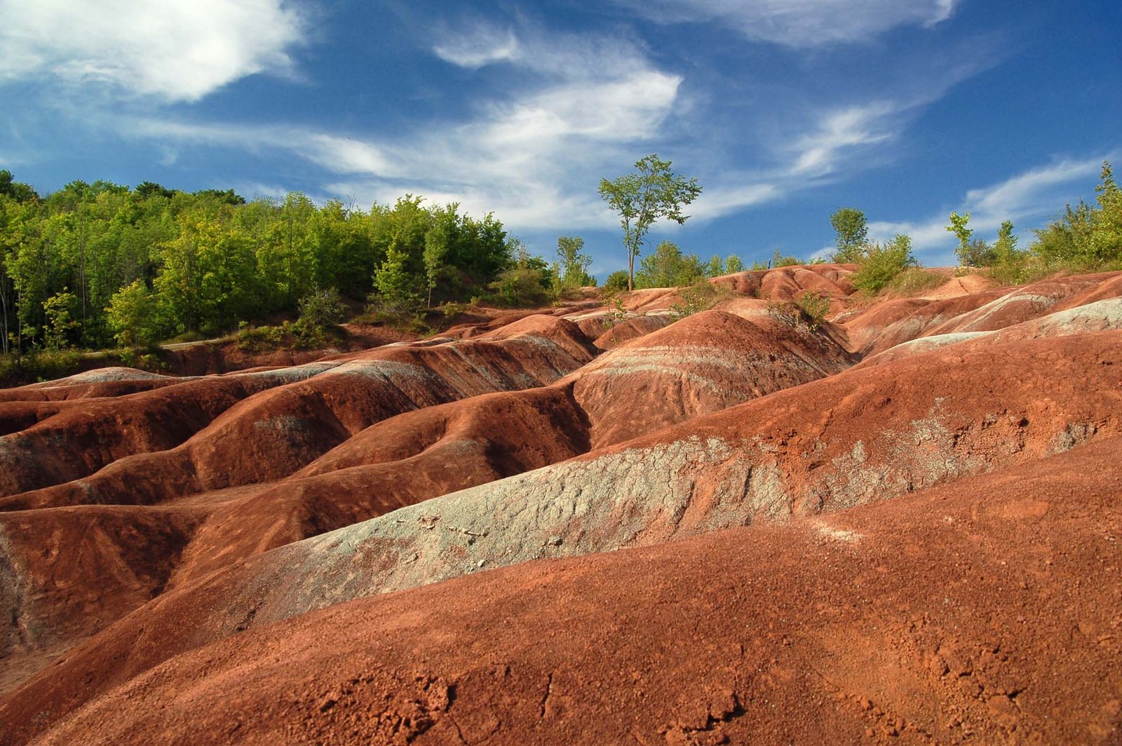 Cheltenham Badlands in Caledon on a sunny day