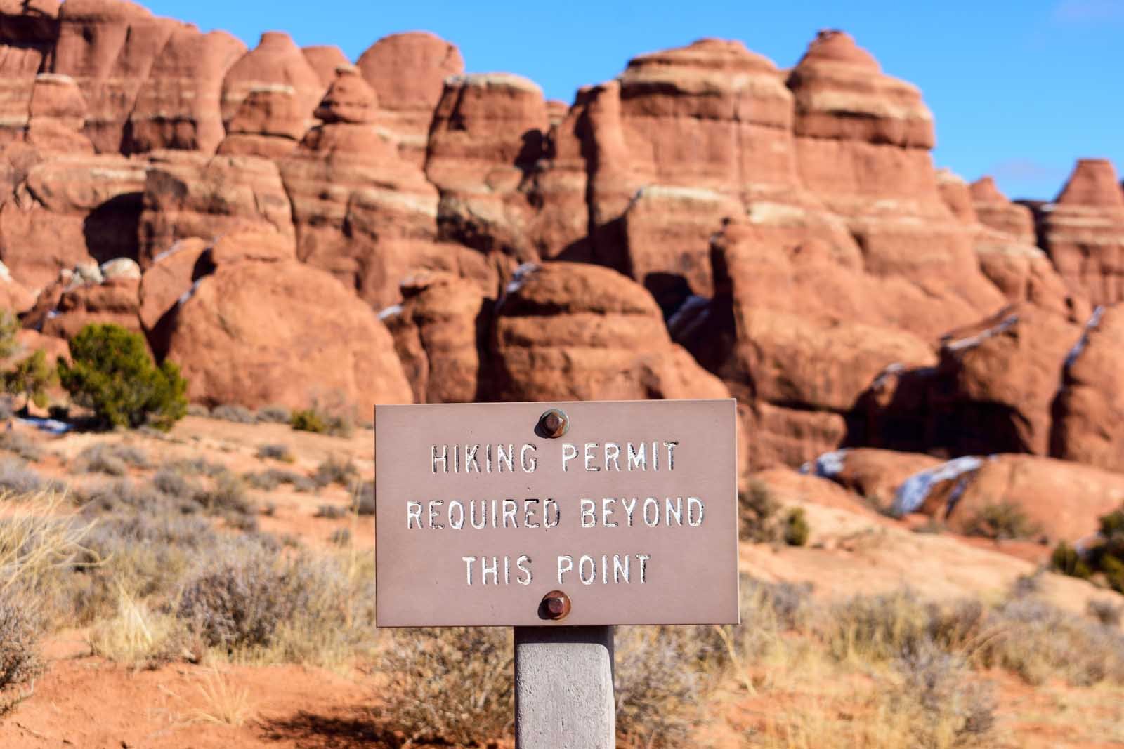 Fiery Furnace trail in Arches National Park with narrow slot canyons and sandstone walls


