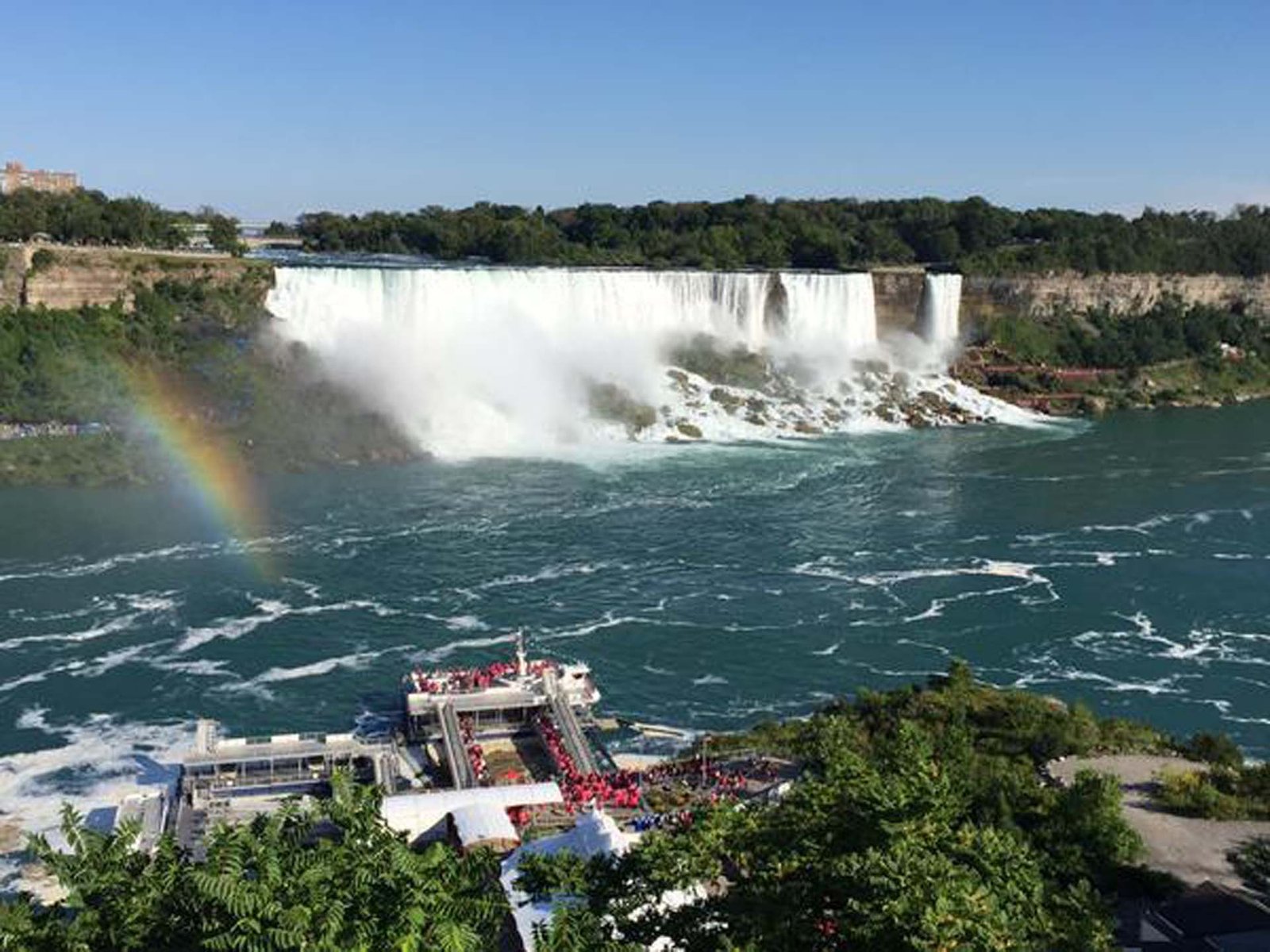 Niagara Falls Horseshoe Falls with mist rising