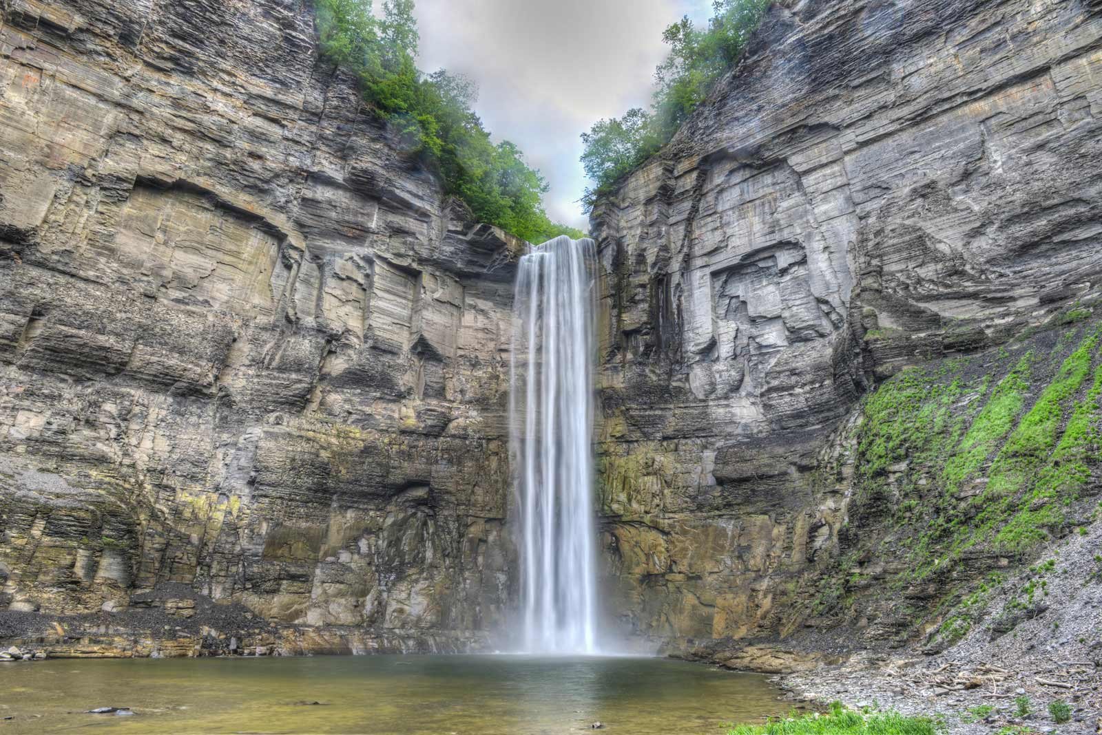 Waterfall at Taughannock Falls State Park near Finger Lakes