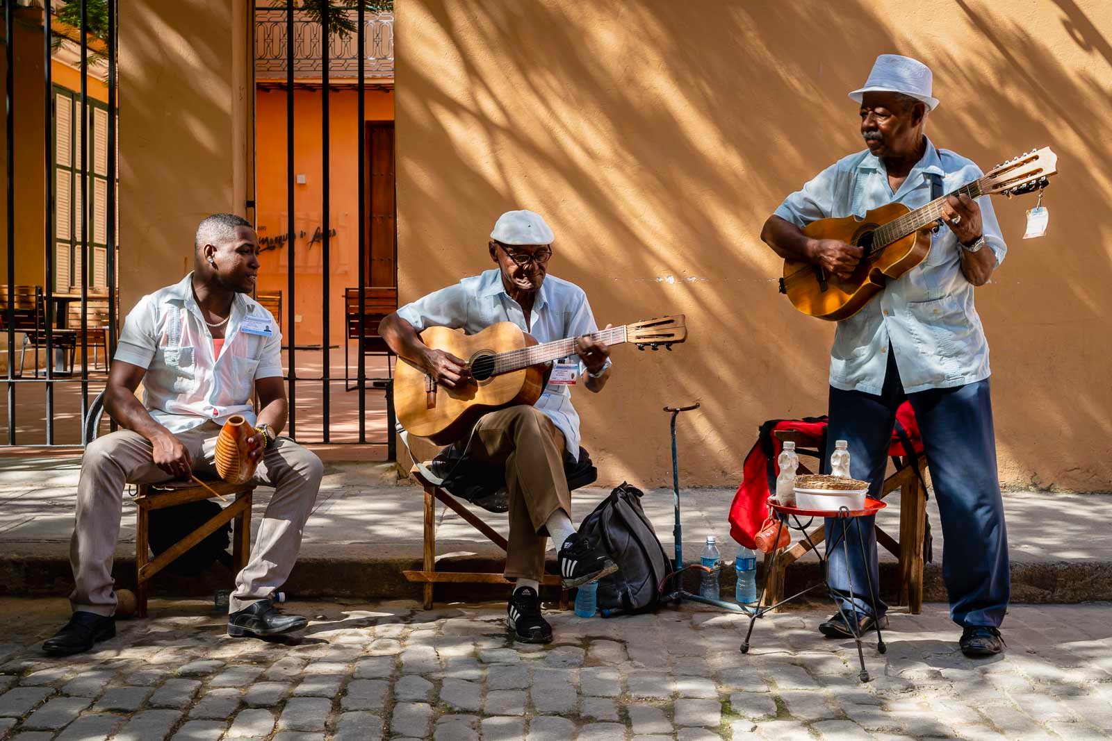 Band playing outside of a Cuban Restaurant in Havana