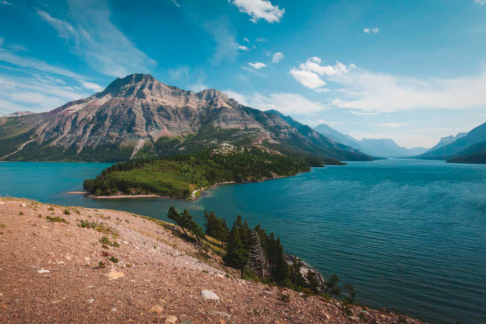 Hidden Lake Trail in Glacier National Park lookout