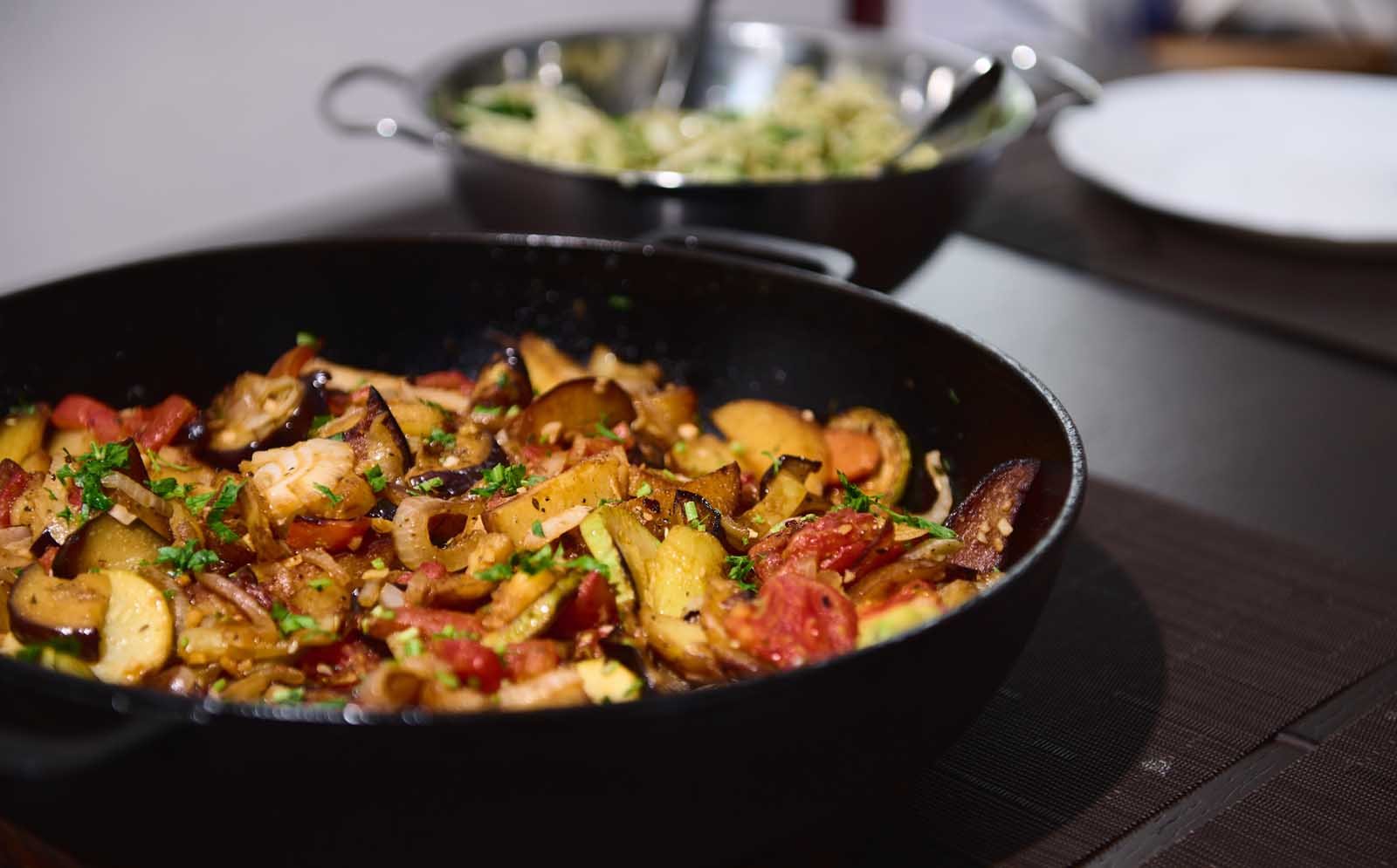 A rustic bowl of ratatouille, the classic French summer vegetable stew from Provence.