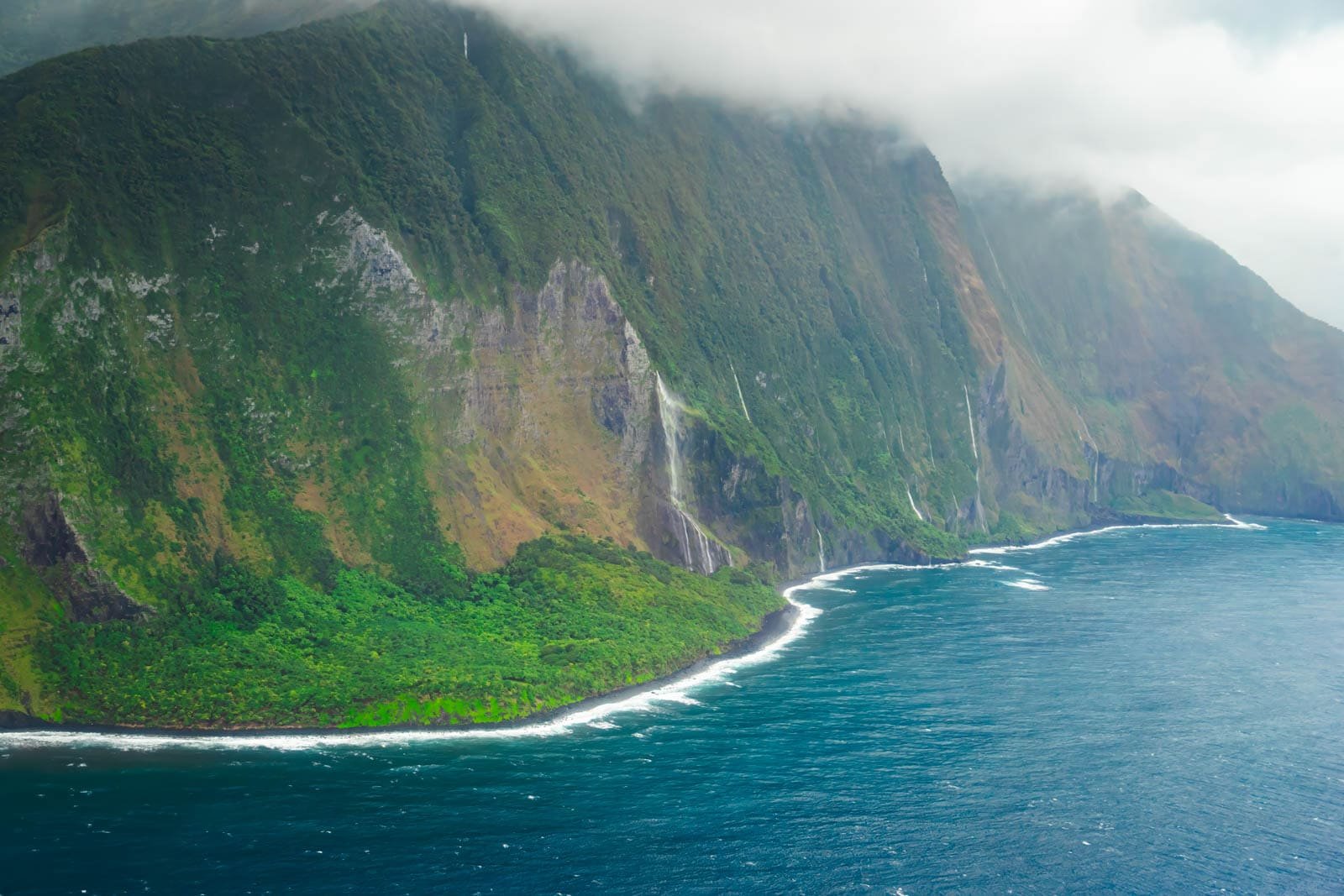 Na Pali Coast view of Kauai, Hawaii from our helicopter tour