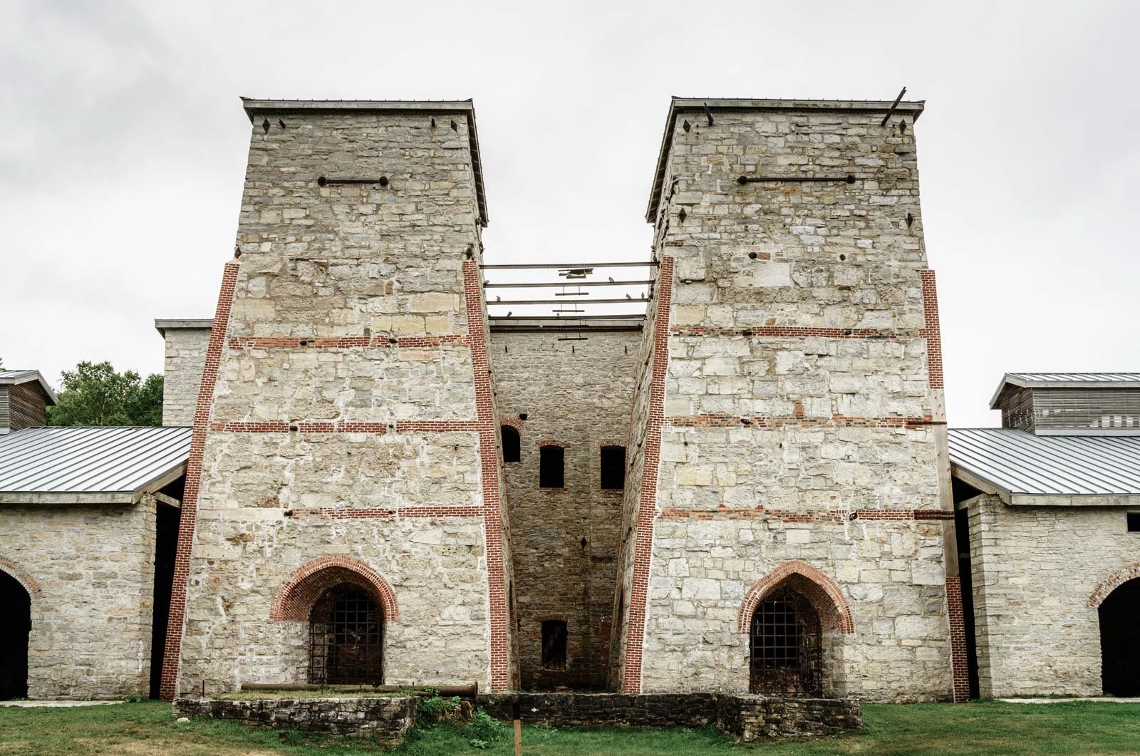 The well-preserved 19th-century buildings of the Fayette Historic State Park ghost town, a unique place to visit in the Upper Peninsula