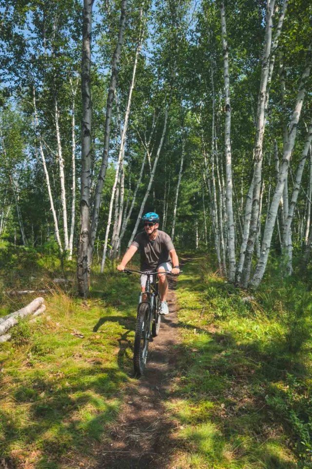 Navigating the trail system at Kivi Park in Sudbury Ontario