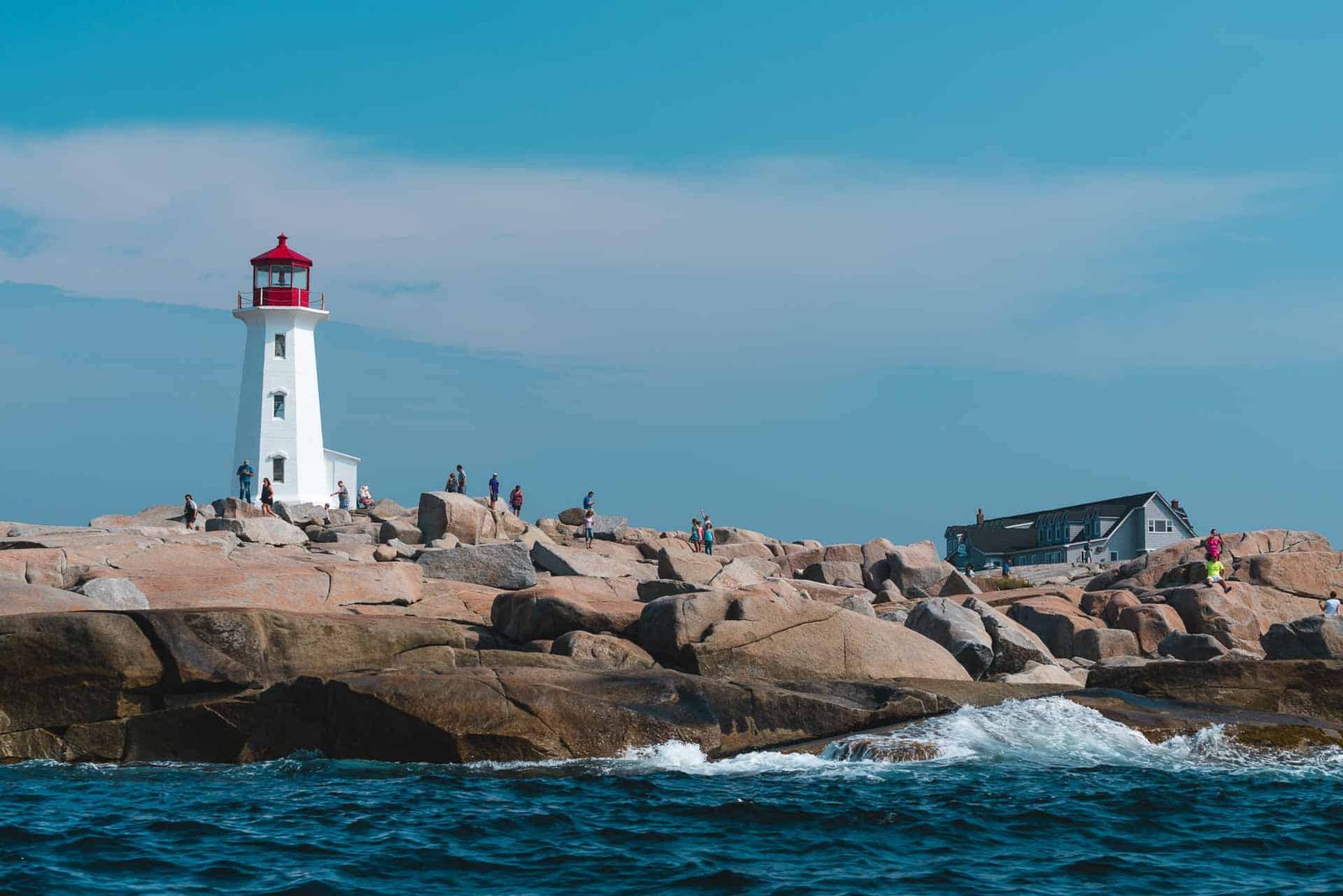 A view of Peggy's Cove Lighthouse on the South Shore of Nova Scotia
