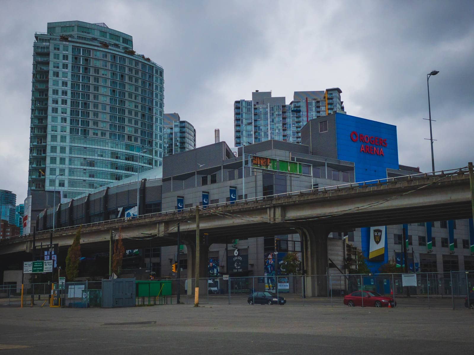 The Rogers Arena in the Parq District of Vancouver