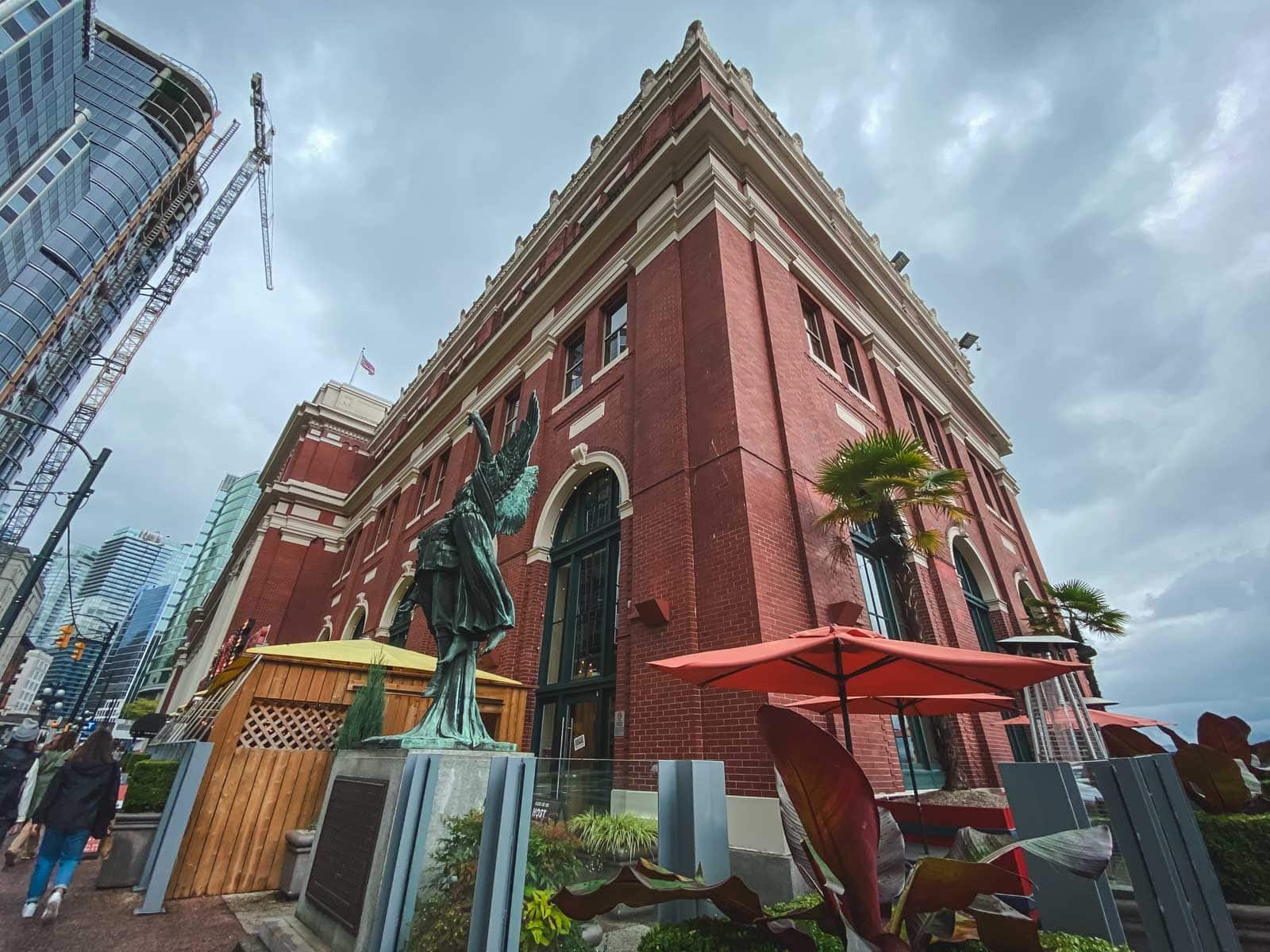 The Marine Building from outside in Coal Harbour, Vancouver.