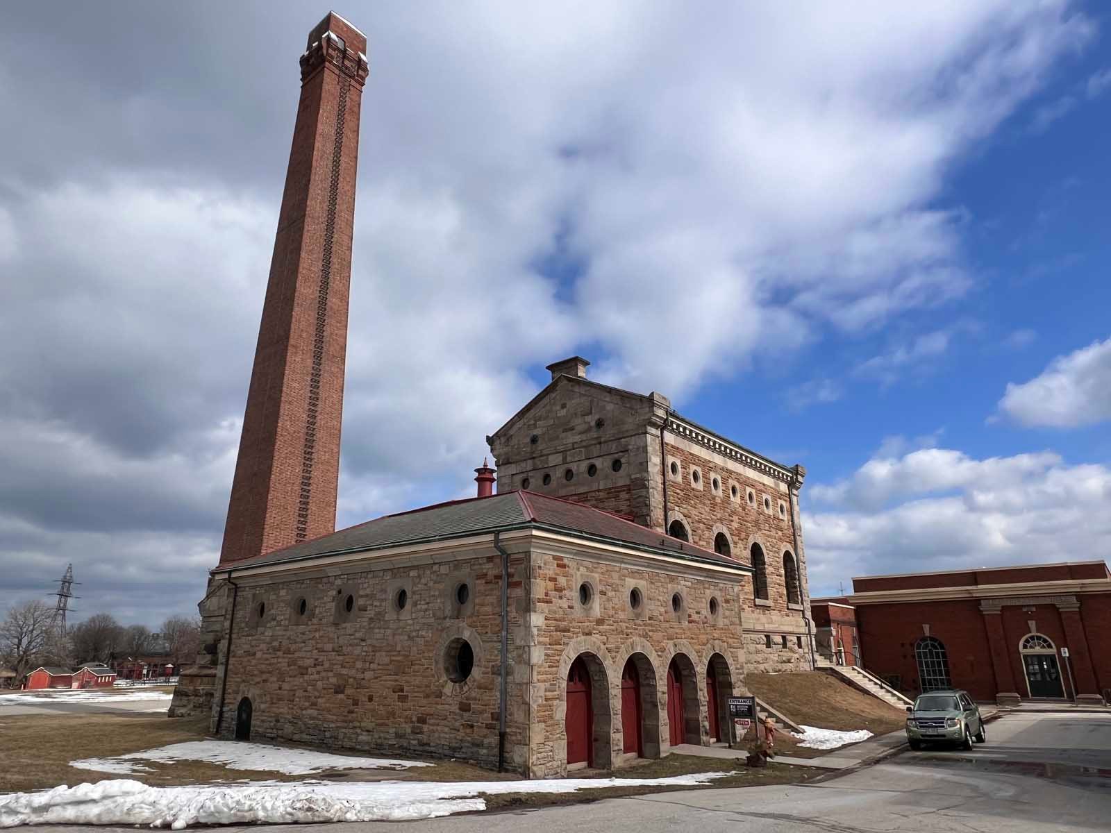 The historic exterior of the  Museum of Steam & Technology 